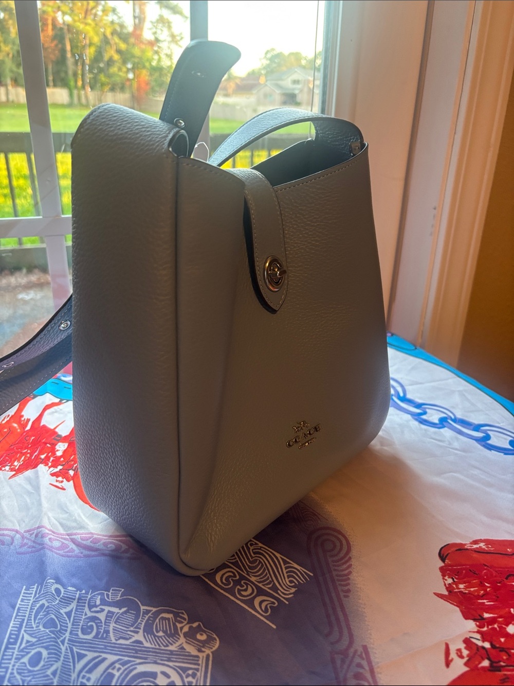 Coach Hadley NWT Pebble Leather Shoulder Bag in bluebell - Picture 3 of 11